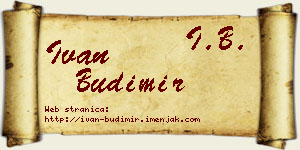 Ivan Budimir vizit kartica